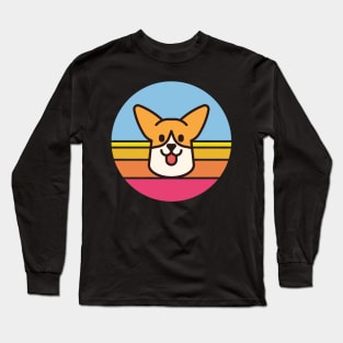 Sunset Walk with my Pembroke Welsh Corgi Long Sleeve T-Shirt